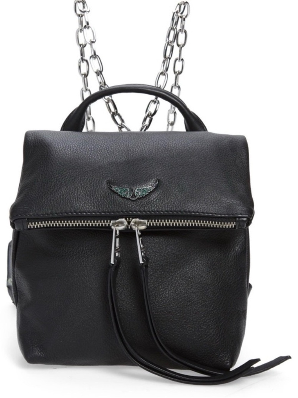 Zadig & Voltaire Romi Black Leather Mini Backpack